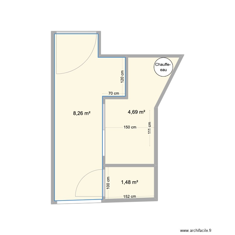 Entrée plaquiste. Plan de 0 pièce et 0 m2