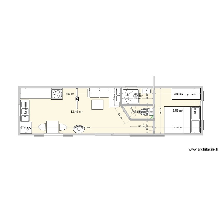 Roulotte Jeannot 3. Plan de 0 pièce et 0 m2