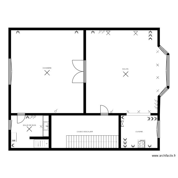 DROIXHE APP 1. Plan de 5 pièces et 175 m2