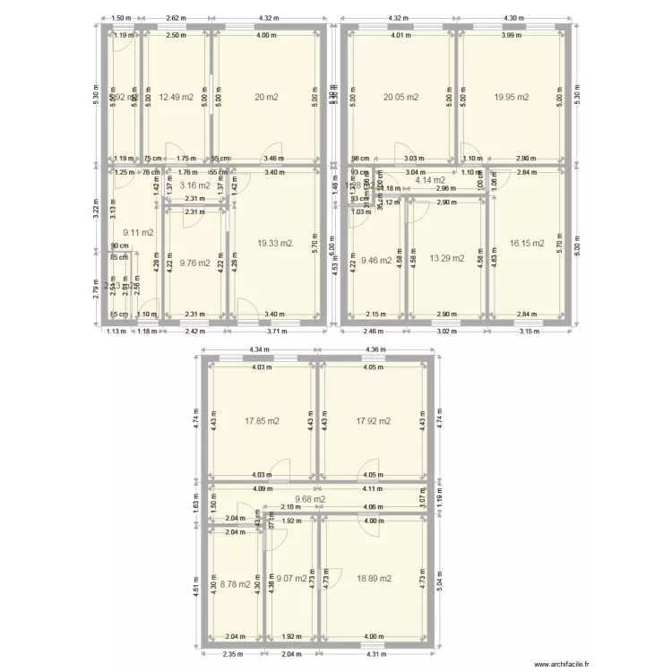 ANDLAUER DROITE SELESTAT. Plan de 