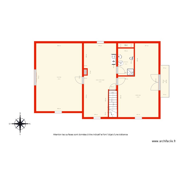 BI 3914 étage côté. Plan de 0 pièce et 0 m2