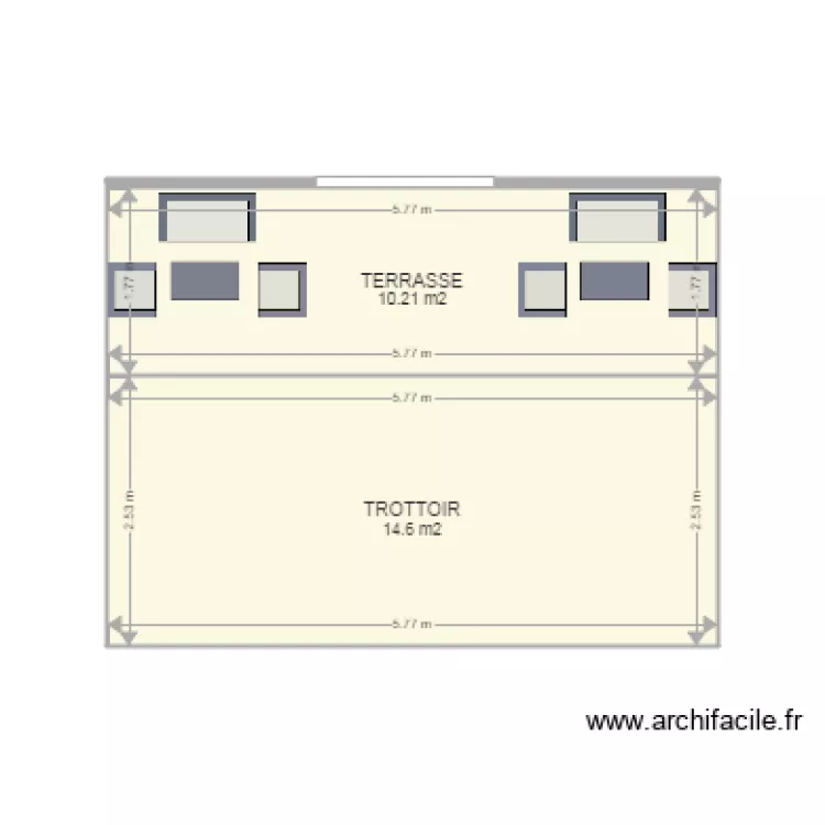 TERRASSE LE NEWS. Plan de 