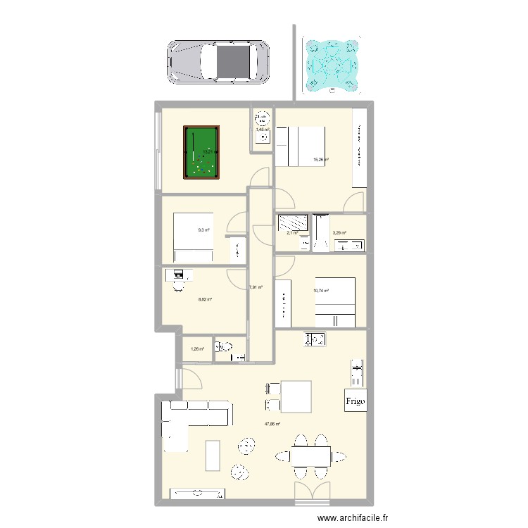samuel maison projetv2. Plan de 11 pièces et 121 m2