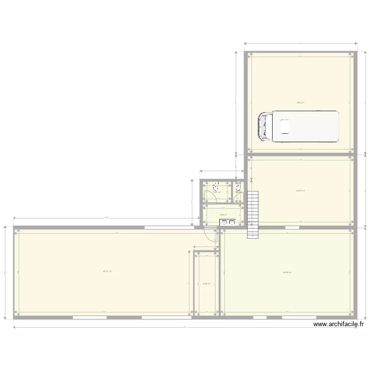 salle beuvry reduite. Plan de 