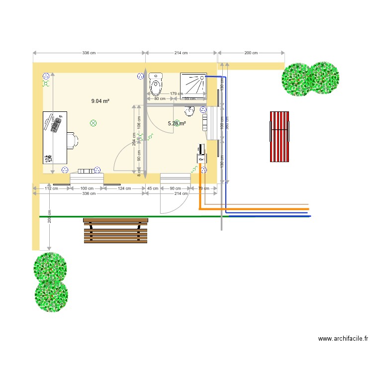 plan maçon murs. Plan de 0 pièce et 0 m2