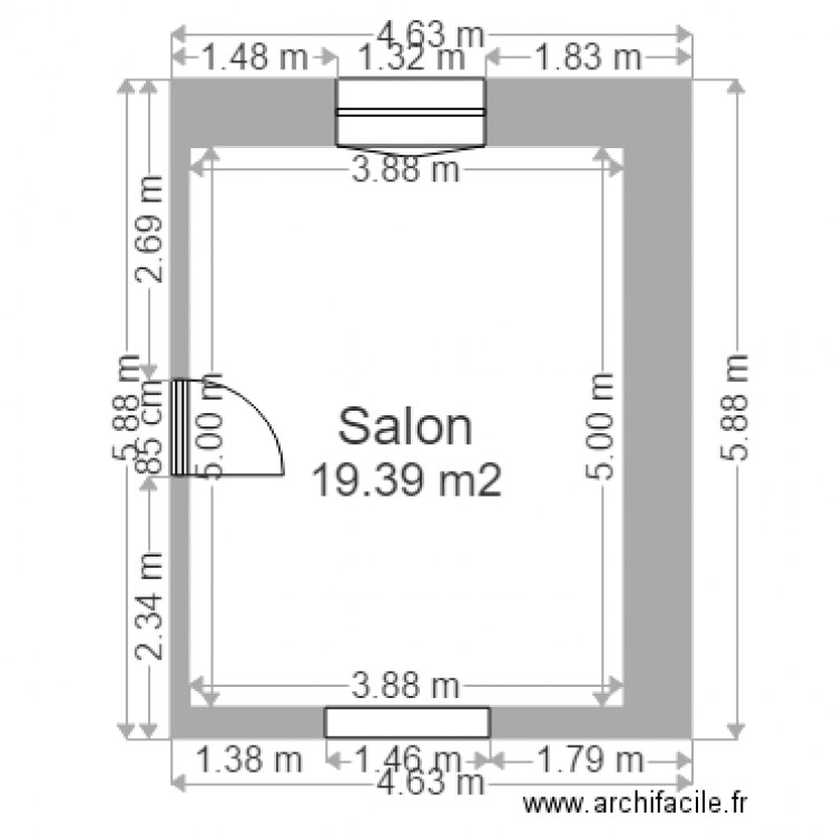 SALON. Plan de 0 pièce et 0 m2