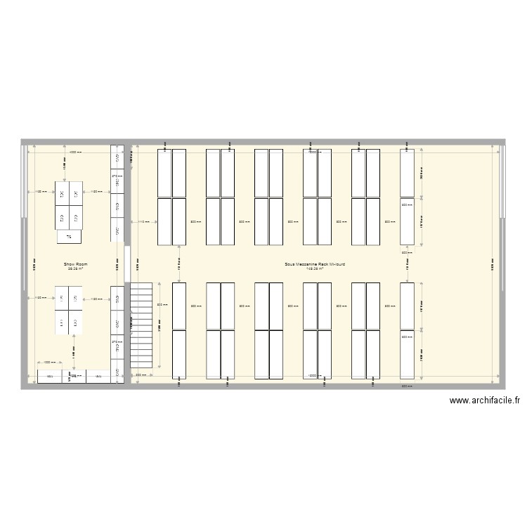 Sous Mezzanine. Plan de 0 pièce et 0 m2