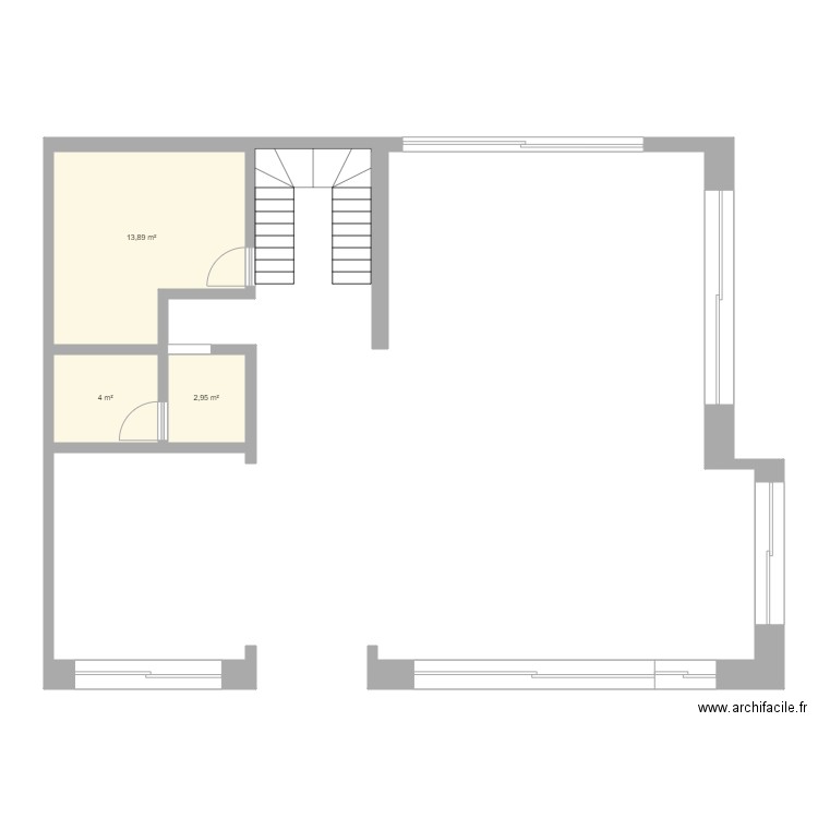 Plan VILLA. Plan de 3 pièces et 21 m2