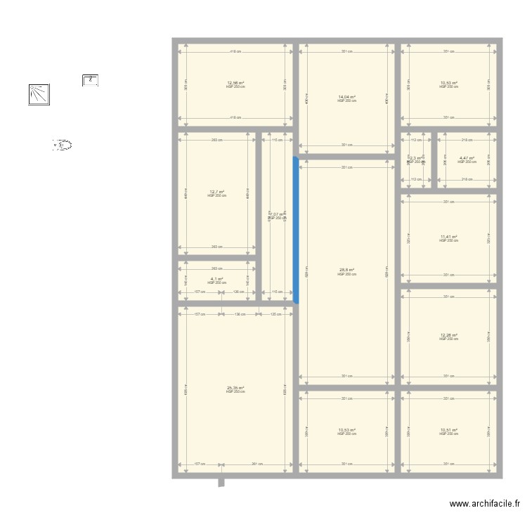 plan 2. Plan de 0 pièce et 0 m2