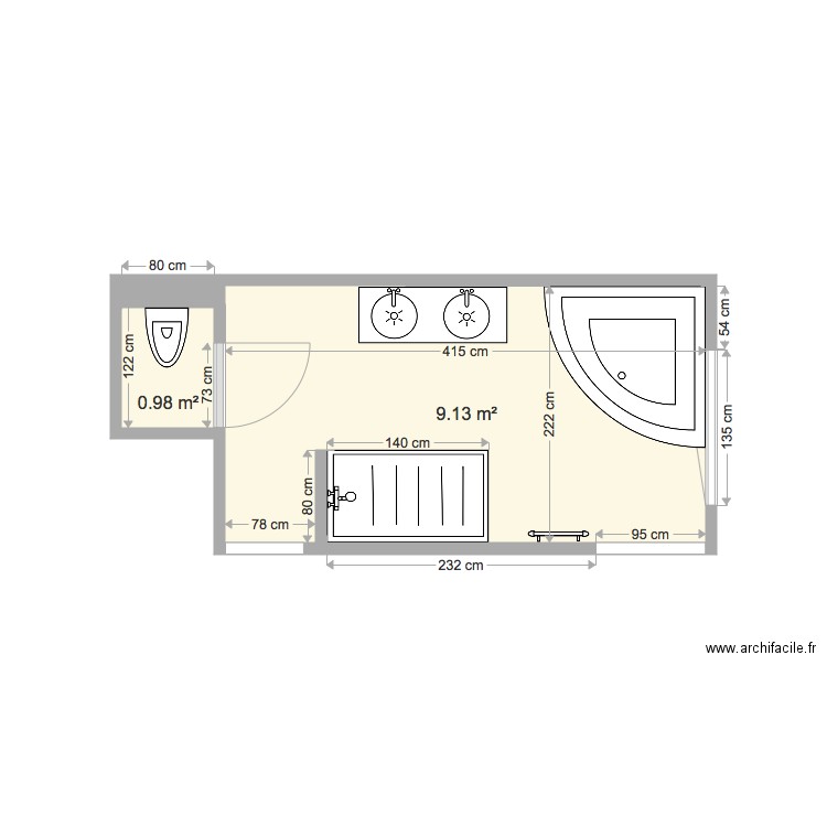 sdb p Ottombre. Plan de 0 pièce et 0 m2