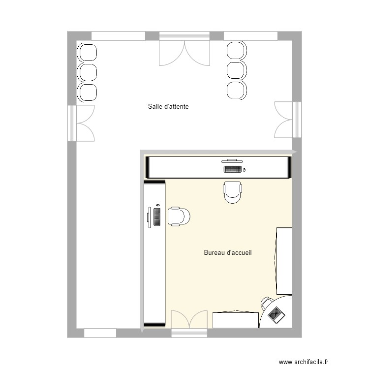 Plan Mairie de Tiarei. Plan de 2 pièces et 47 m2