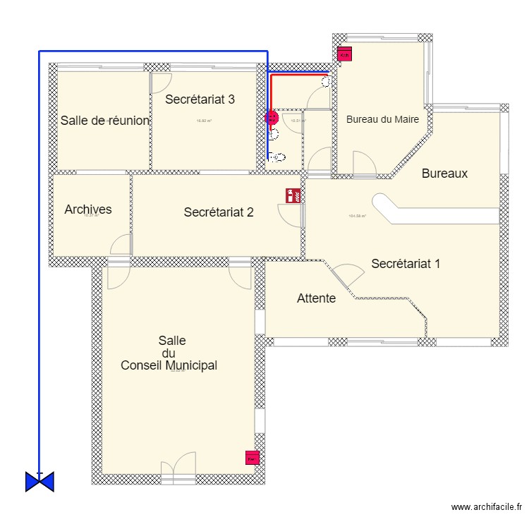 Mairie. Plan de 0 pièce et 0 m2