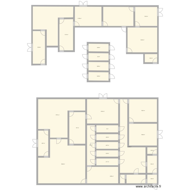 Plan de cuisine ETDC . Plan de 28 pièces et 420 m2