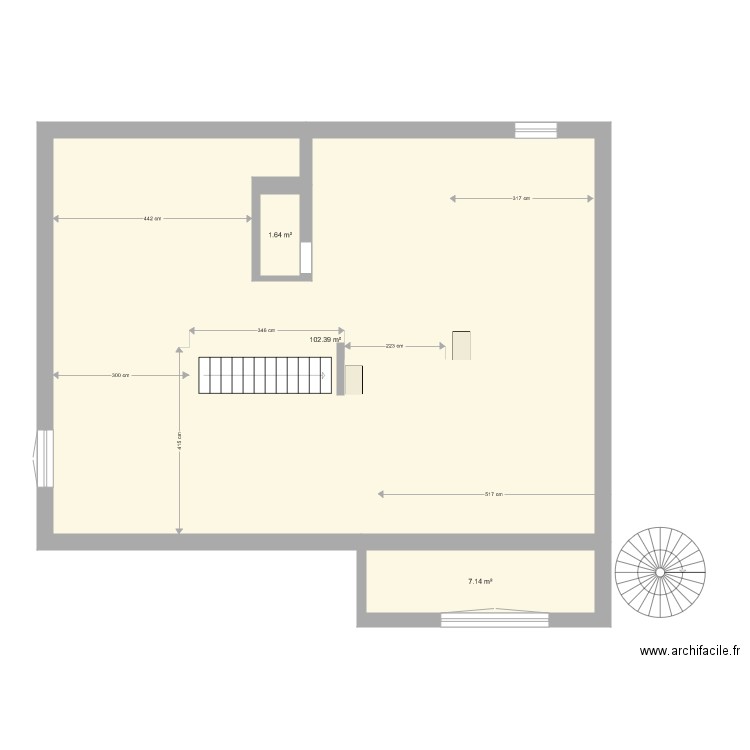 2ème étage sur base . Plan de 0 pièce et 0 m2