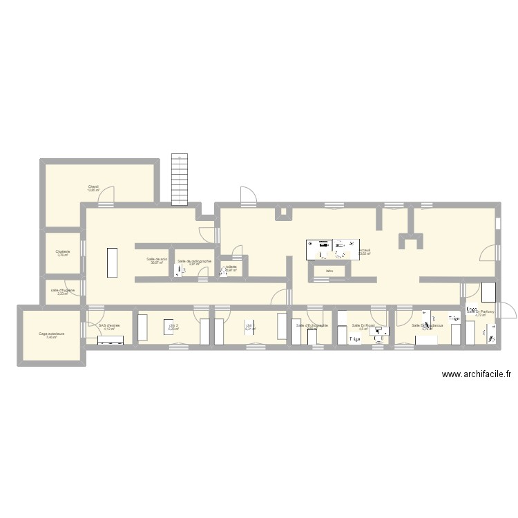 clinique. Plan de 0 pièce et 0 m2