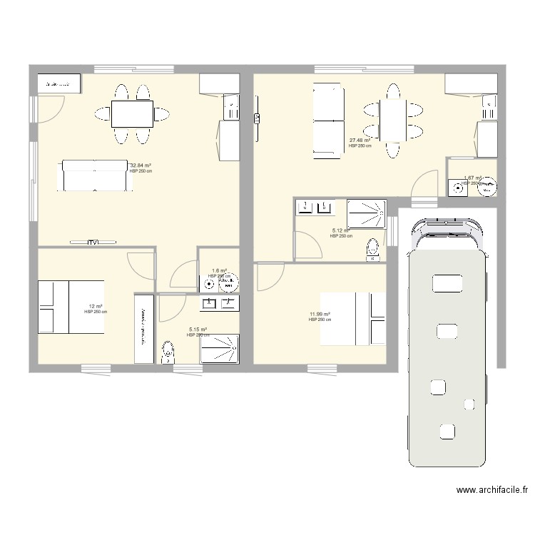 Plan maison mitoyenne 2. Plan de 0 pièce et 0 m2