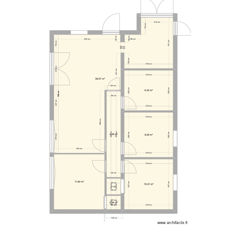 plan maisonette calade. Plan de 8 pièces et 86 m2