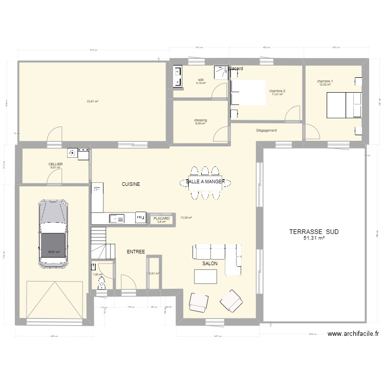 NANTES bis chambres. Plan de 0 pièce et 0 m2