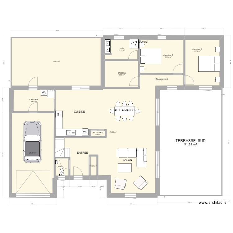 NANTES bis chambres. Plan de 12 pièces et 231 m2