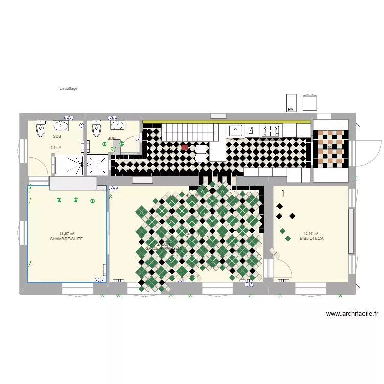 PLAN BIRIATOU 1er COCINA & SOLS SEJOUR. Plan de 