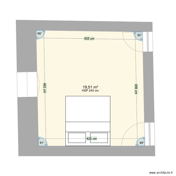 Chambre. Plan de 0 pièce et 0 m2