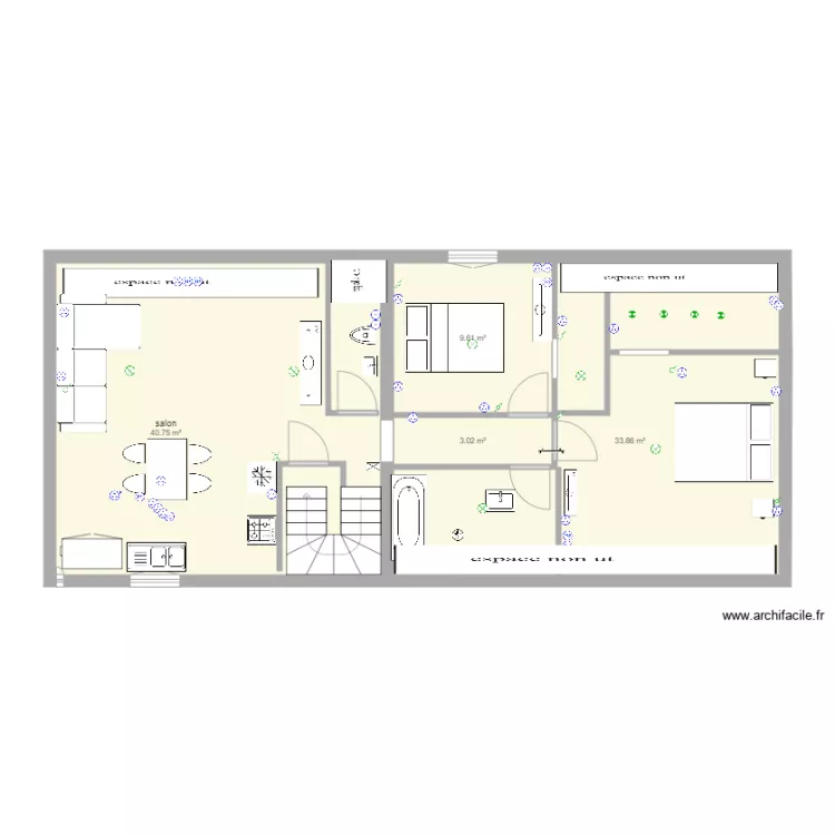 f3 combles cuisine. Plan de 