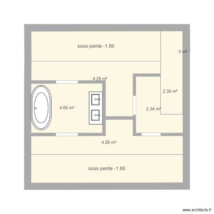 etage extension. Plan de 0 pièce et 0 m2