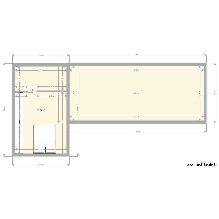 chambre 1. Plan de 0 pièce et 0 m2