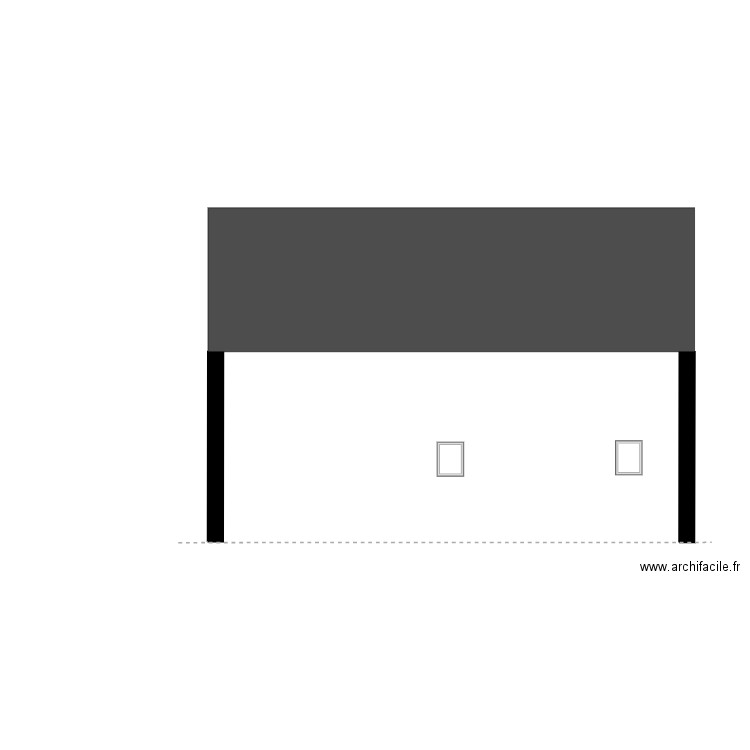 facade sud avant. Plan de 0 pièce et 0 m2