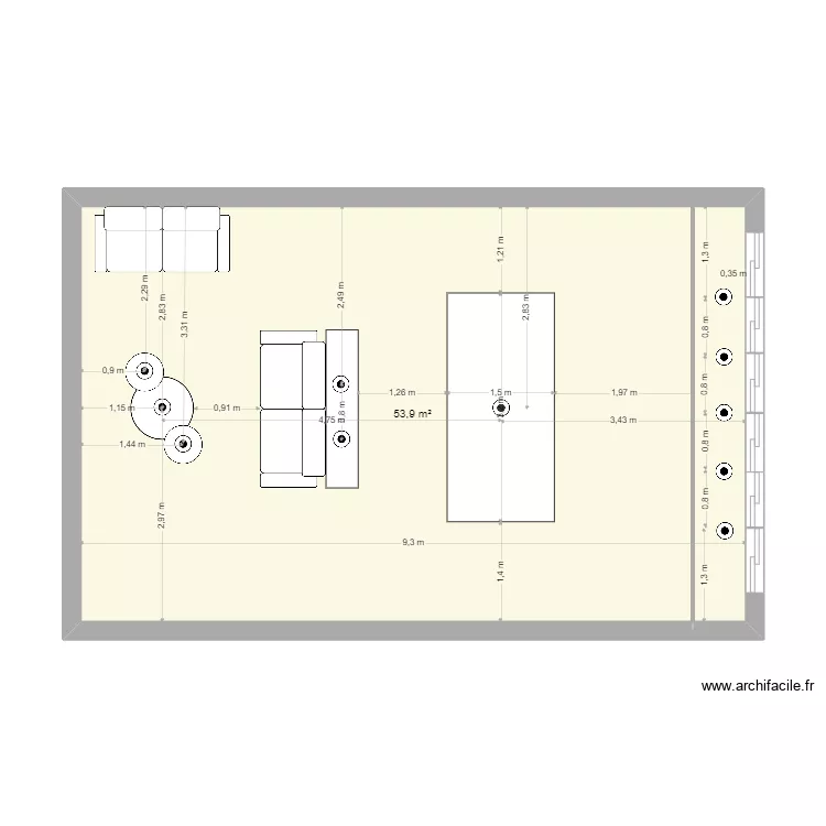 pavillon. Plan de 