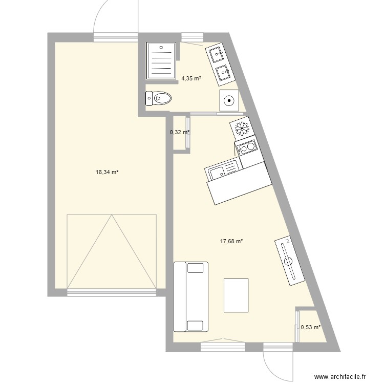 maxence studio. Plan de 0 pièce et 0 m2