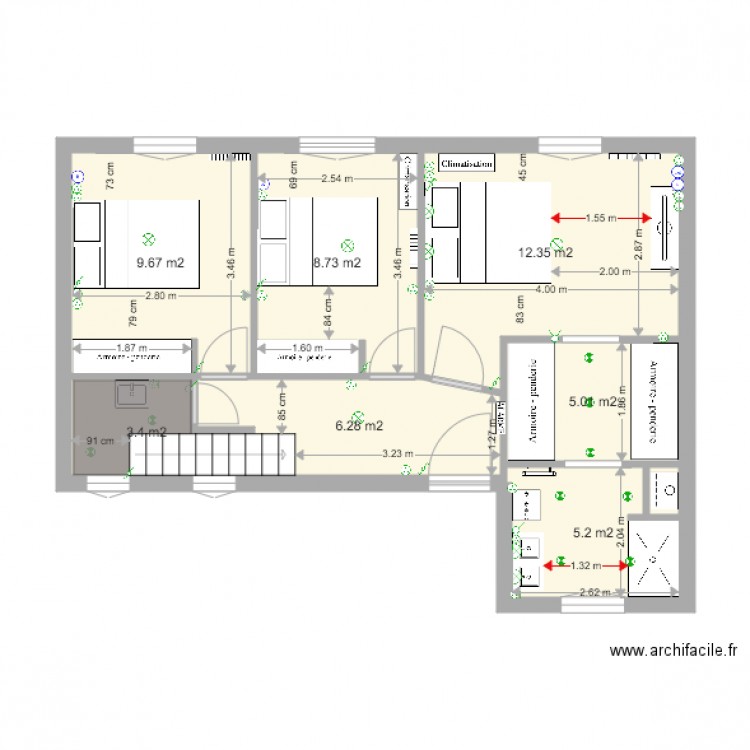 Plan de masse projet Pene escalier. Plan de 0 pièce et 0 m2