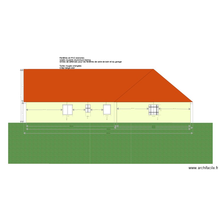 plan facade 3. Plan de 0 pièce et 0 m2