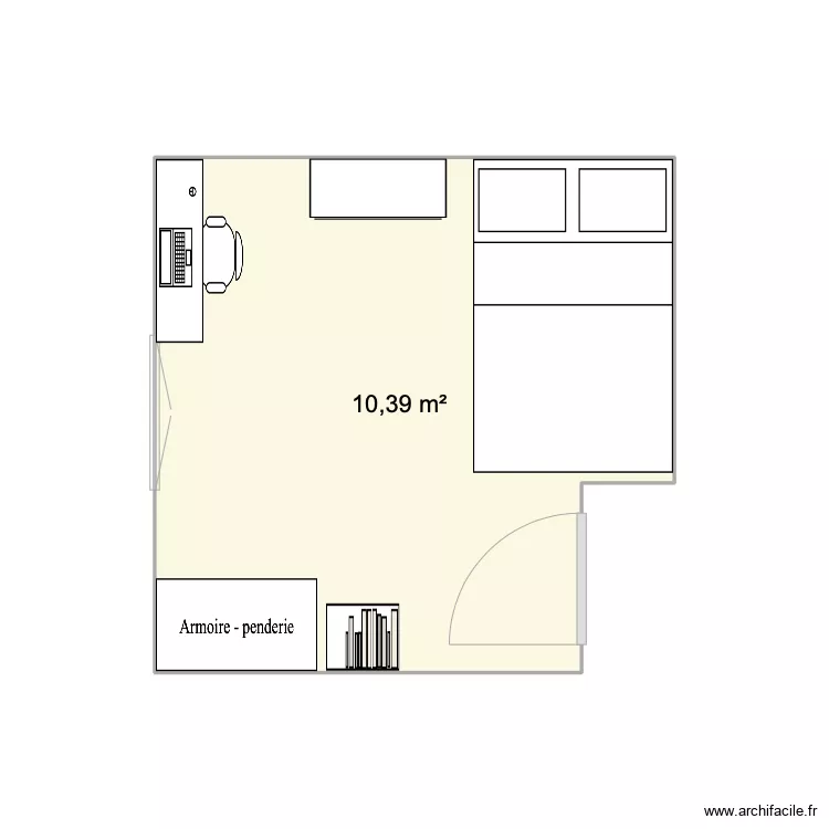 chambre. Plan de 