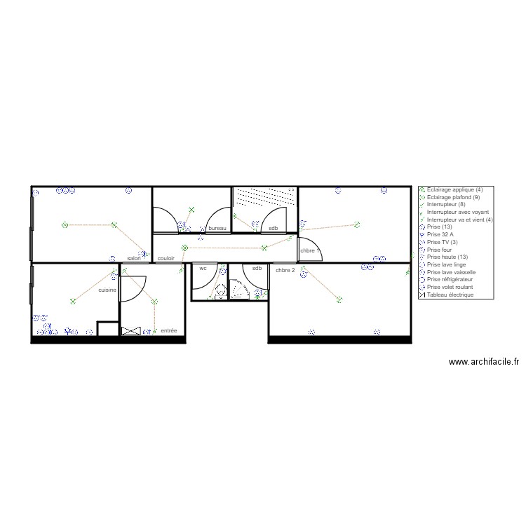 appart frejus. Plan de 11 pièces et 51 m2