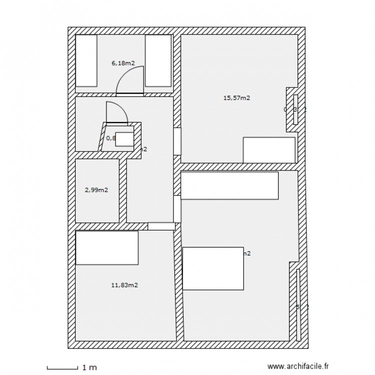 lacour_1et_esca_wc. Plan de 0 pièce et 0 m2