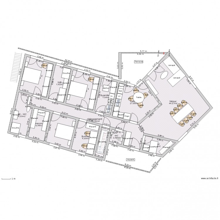 PP 3 chambres. Plan de 0 pièce et 0 m2