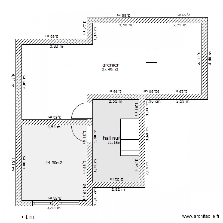 2eme étage. Plan de 0 pièce et 0 m2