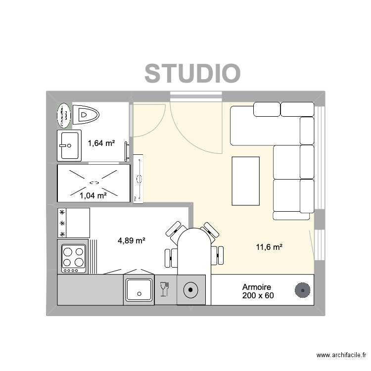 STUDIO ALEXIA. Plan de 0 pièce et 0 m2