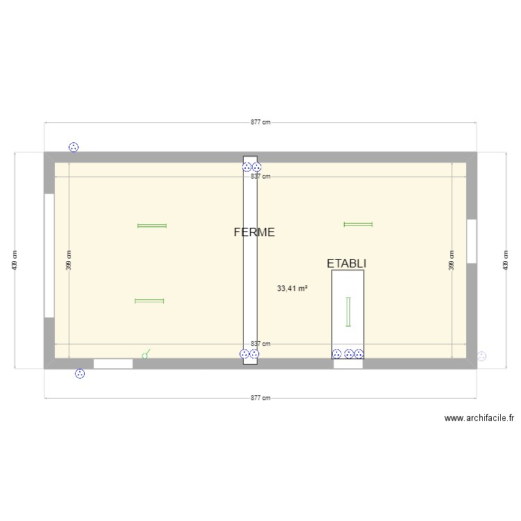 Plan pièce garage labo. Plan de 0 pièce et 0 m2