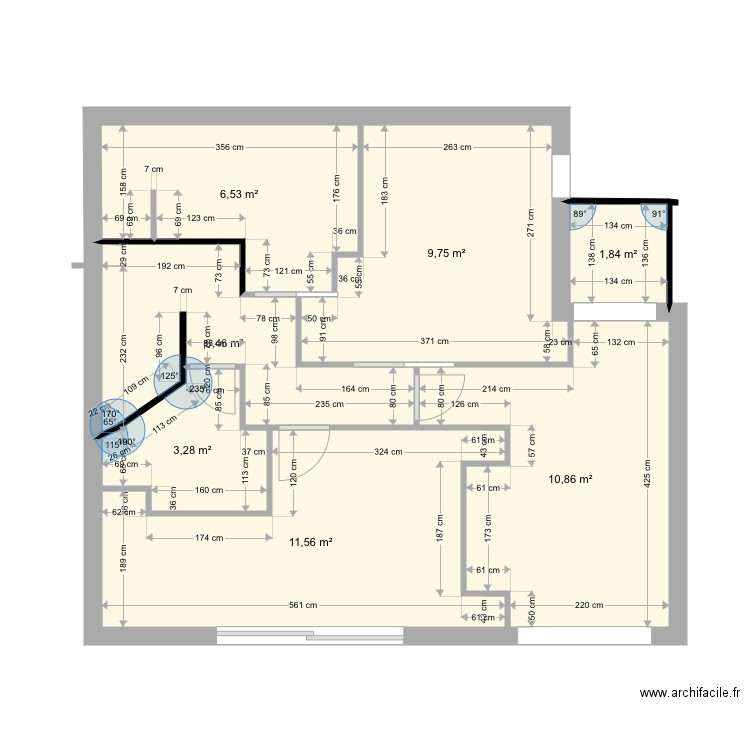 maison 1er 4122021. Plan de 7 pièces et 50 m2