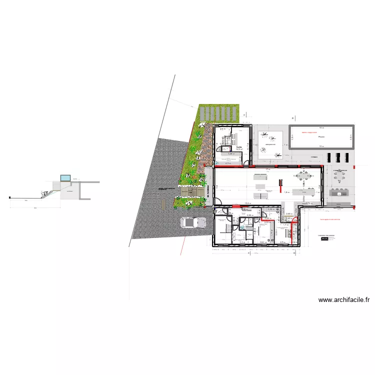 PROJET C ACCES RDC. Plan de 13 et 246 m² PROJET C ACCES RDC. Plan de 13 et 246 m²