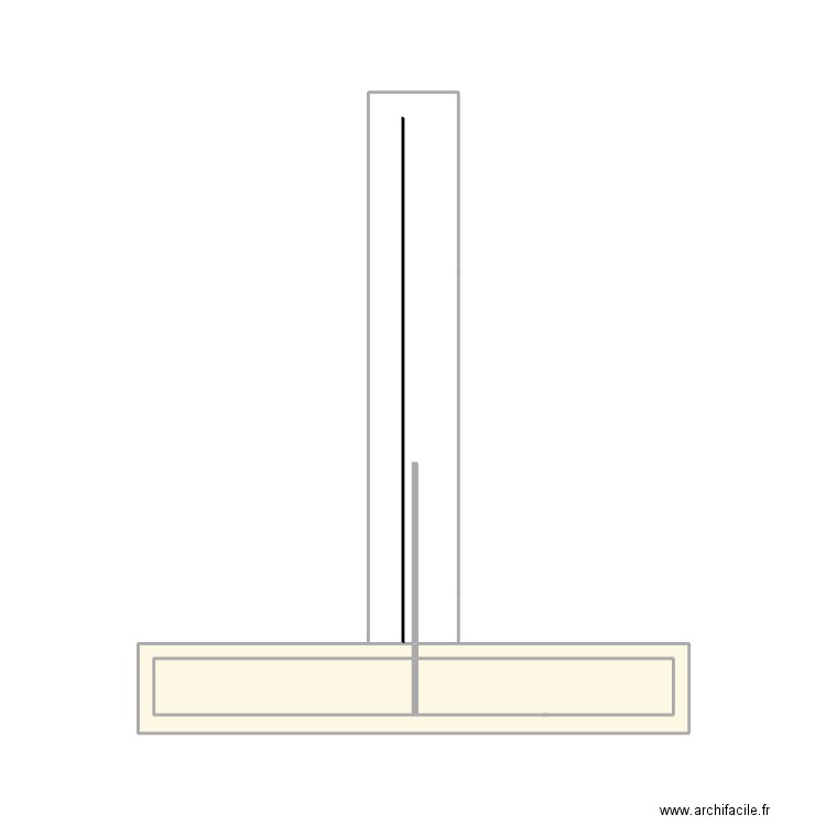 SEMELLE. Plan de 2 pièces et 6 m2