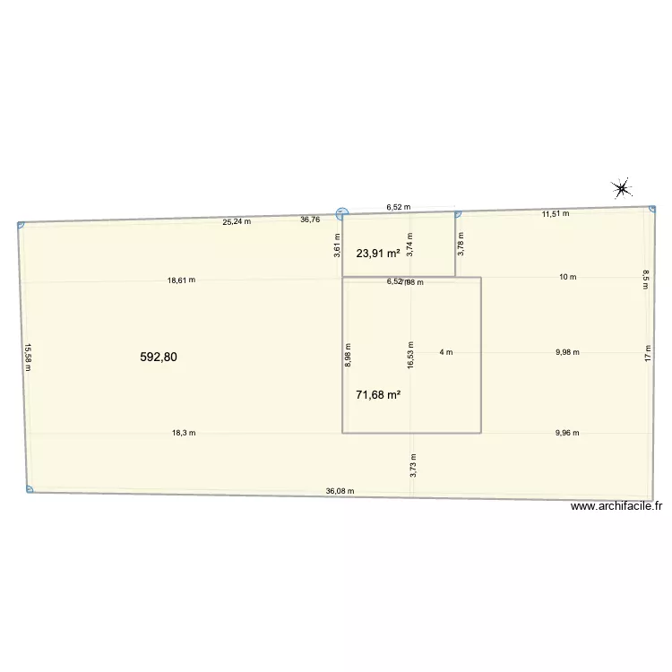 212. Plan de 3 et 665 m² 212. Plan de 3 et 665 m²