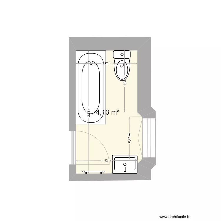 25_06_18 Sdb Charrier - 1er &eacute;tage. Plan de 