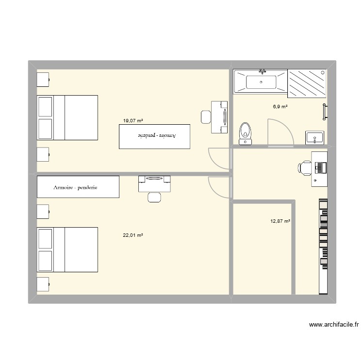 ETAGE GREG ET FANNY. Plan de 0 pièce et 0 m2