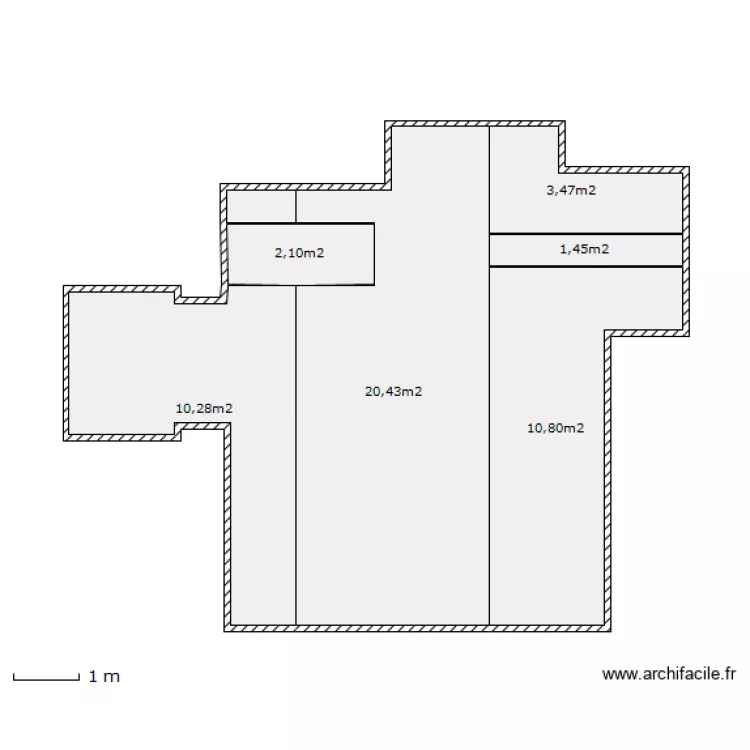 RENO - COMBLES. Plan de 