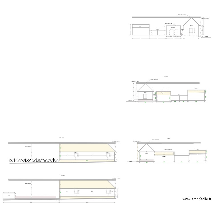 Projet 2 Plan de coupe AA. Plan de 0 pièce et 0 m2