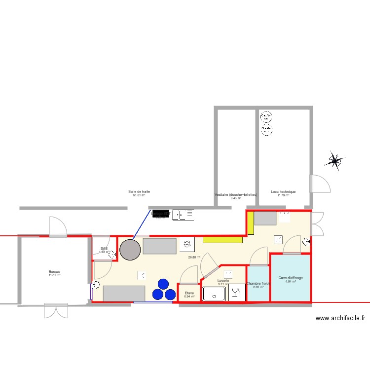 Fromagerie électricité. Plan de 0 pièce et 0 m2