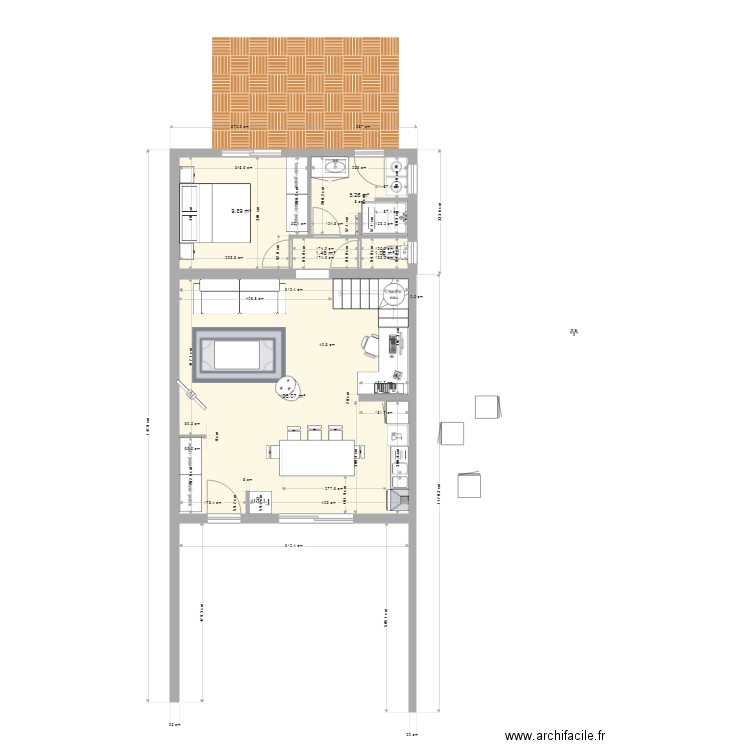 LEJUEZ V3. Plan de 5 pièces et 56 m2